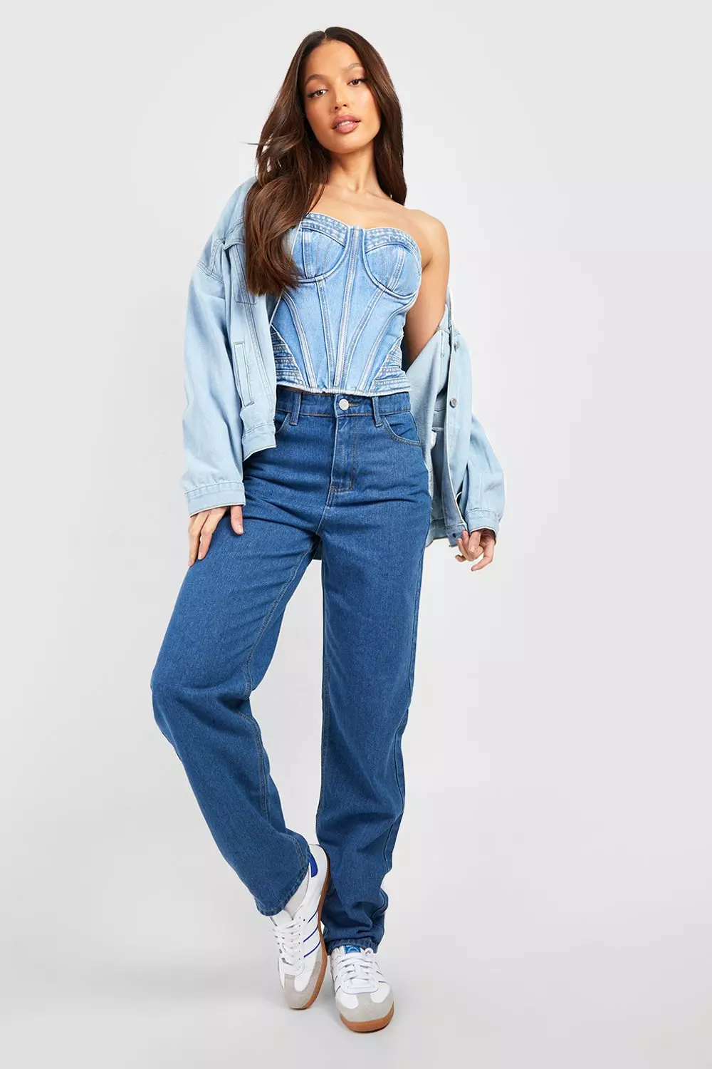 High waisted straight leg mom jeans hotsell